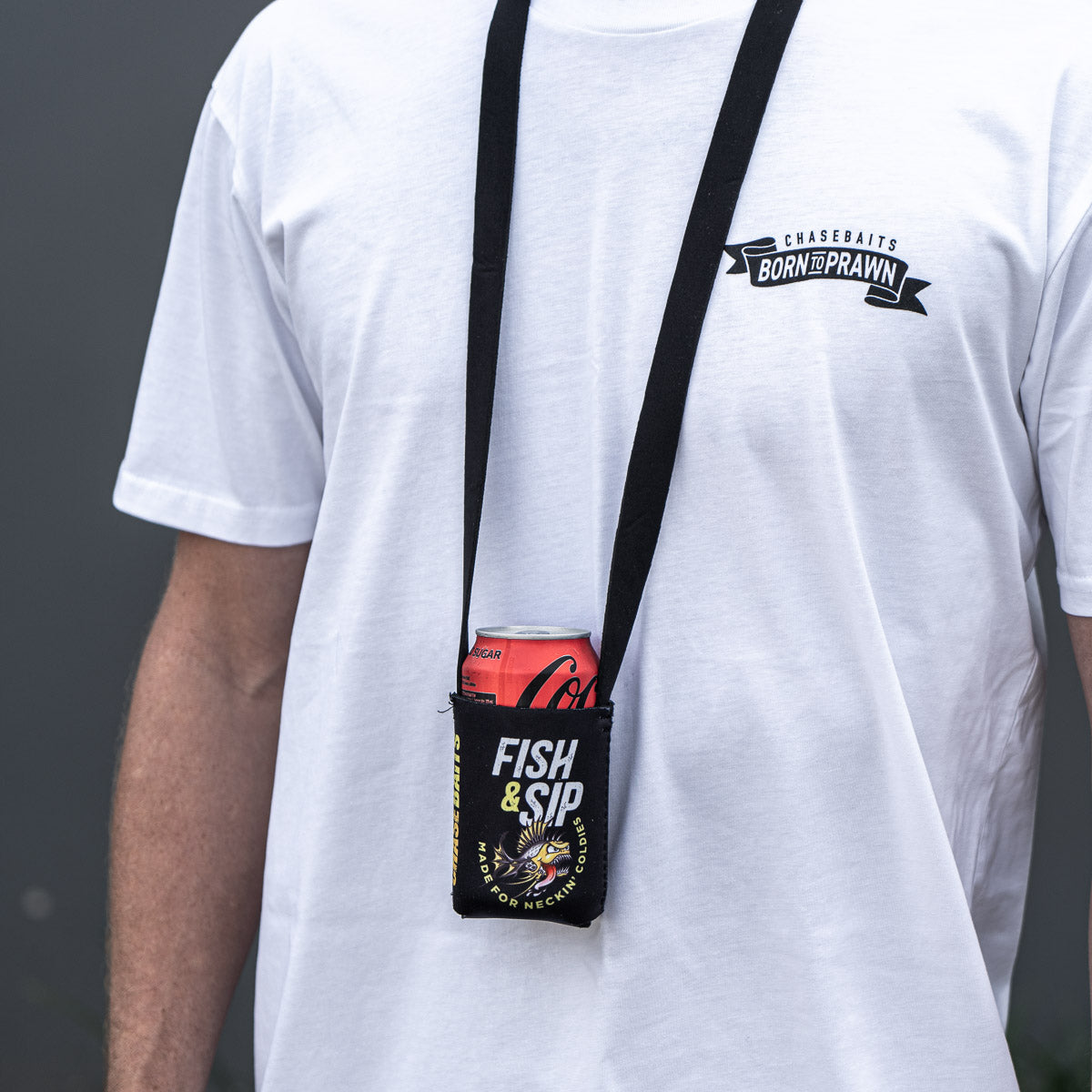 Stubby Cooler with Neck Strap